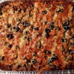A picture of Enchilada pie.