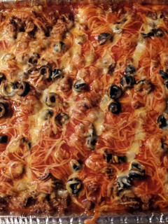 A picture of Enchilada pie.