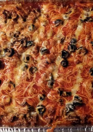 A picture of Enchilada pie.