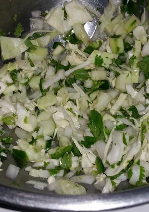 A picture of Mexican slaw.