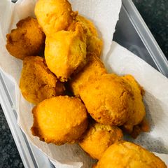 A picture of Deep fried cake batter.