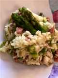 Risotto aux asperges et saucisses