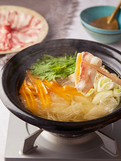 A picture of Wrap with Vegetables! Shabu-Shabu with White Dashi.