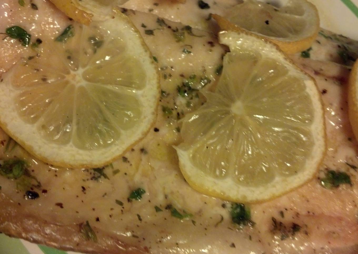 Grilled lemon trout