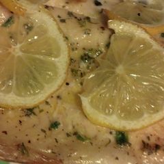 A picture of Grilled lemon trout.