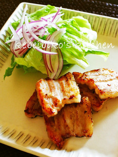 A picture of Homemade Shio-Koji (Salted Rice Malt) and Salt Pork.