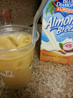 A picture of French Vanilla Almond Coconut Iced Coffee.