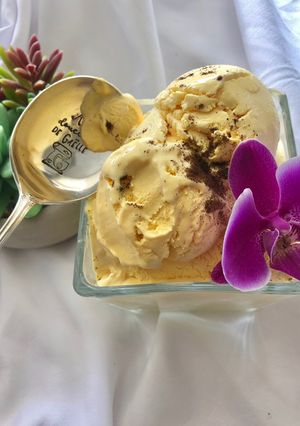 Une photo de Crème glacée à la mangue