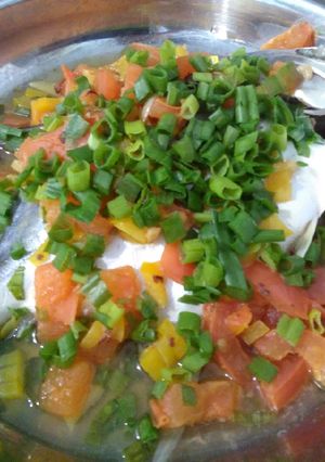 A picture of 酱蒸金鲳 Savoury Steamed Golden Pomfret.