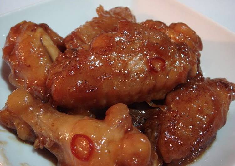 Sweet And Savoury Braised Chicken Wings And Onion Recipe By Cookpad Japan Cookpad