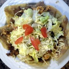 A picture of Mexican nachos.