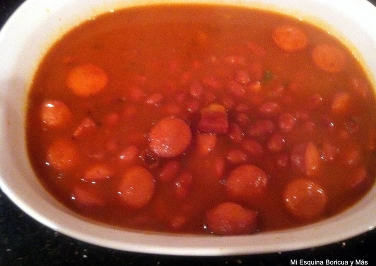 stewed beans puertorican style