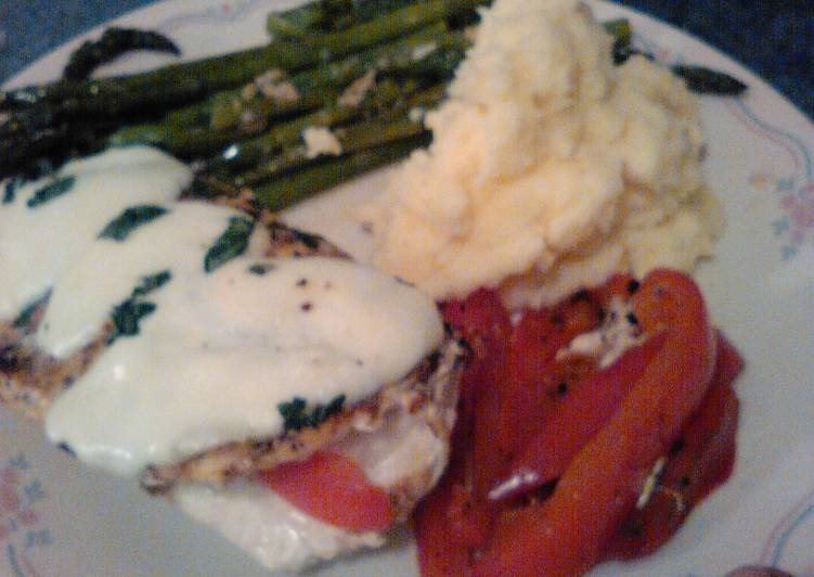 Steps to Prepare Perfect Red pepper stuffed chicken