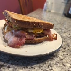 A picture of Bacon. Egg. And. Advocado.