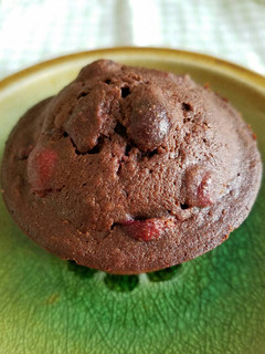 A picture of Cranberry Dark Chocolate Muffins.