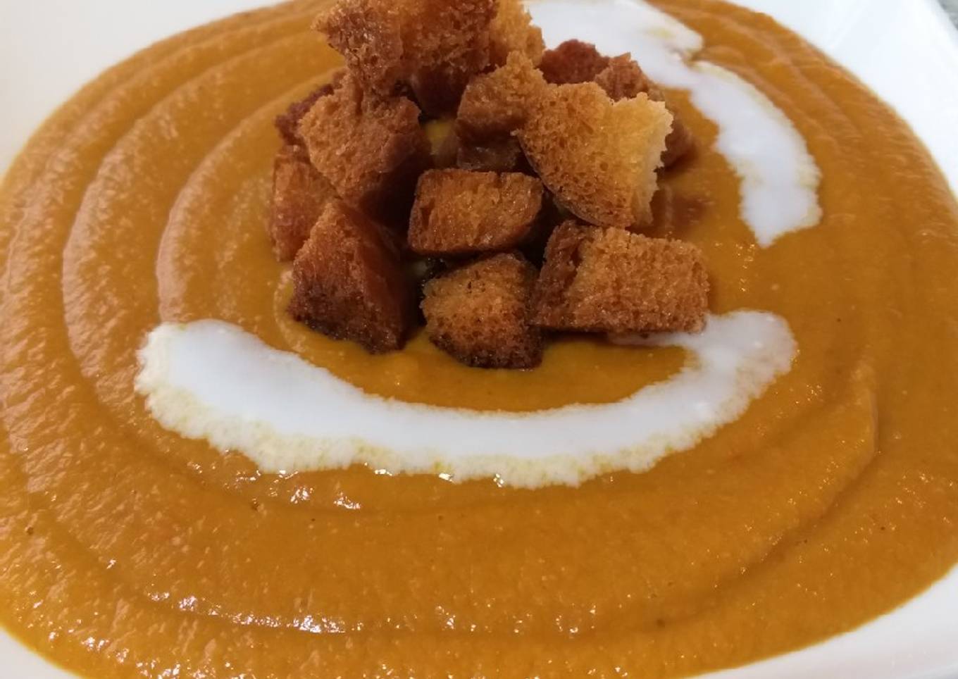 Crema de lentejas al curry