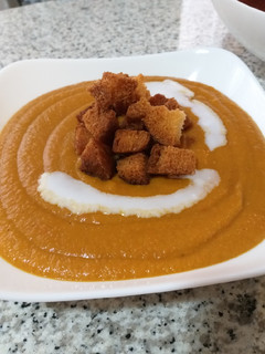 Una foto de Crema de lentejas al curry