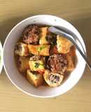 Đậu nhồi thịt sốt cà chua