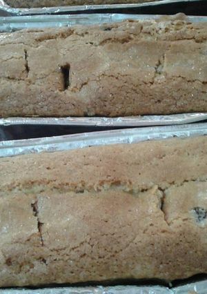 Una foto de Budín de vainilla con nueces y chips de chocolate