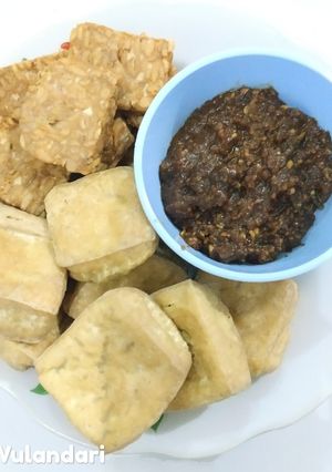 Foto resep Tahu tempe goreng sambal kacang