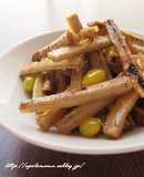 Lemon-flavored Grilled Burdock Root and Ginkgo Nut Marinade