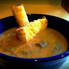 A picture of Bacon Cheeseburger Soup.