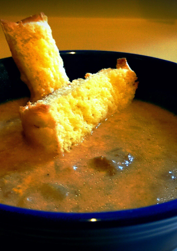 A picture of Bacon Cheeseburger Soup.