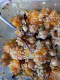 Cous Cous with farmers market Roasted Butternut squash and red onions