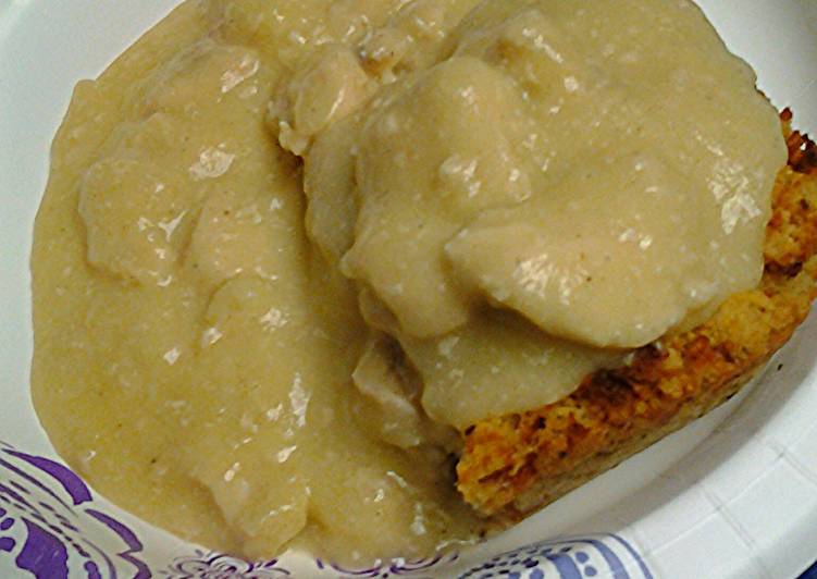 Recipe of Speedy Cornbread dressing with chicken gravy