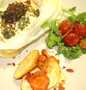 Easy Steps to Prepare Recipe FISH POCKETS, TEPENARD, ROAST CHERRY TOMATOES, VEGGIE CHIPS and BACON CRUMBLE that is  Makes Drooling, Perfect}