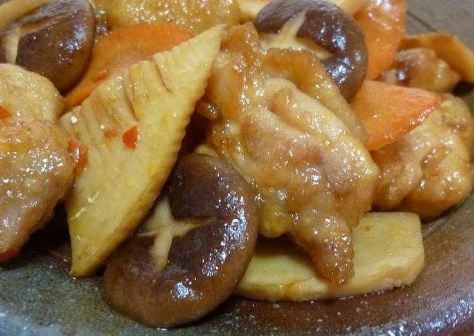 Chicken &amp;amp; Bamboo Shoots Stir-Fry Recipe