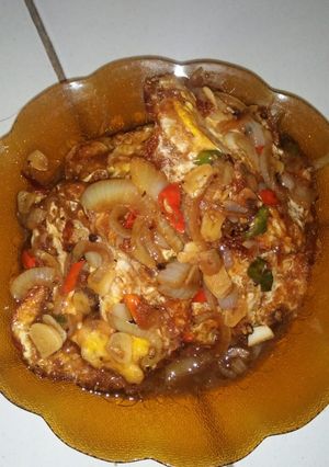 Foto resep Telor kecap saos lada hitam
