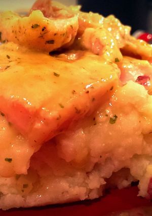 A picture of Crock Pot Pork Chops with Parmesan Mashed Potatoes.