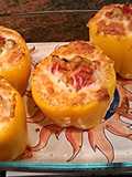 Healthy chicken-stuffed peppers