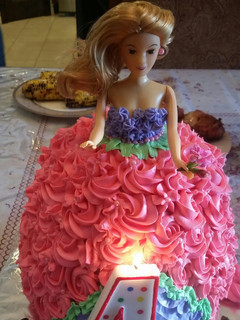 A picture of Barbie Birthday Cake.