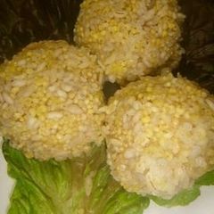 A picture of Shumai with Ground Pork and Five Grain Rice.