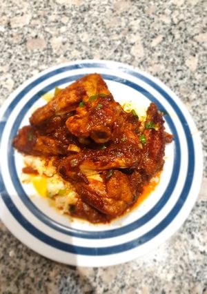 A picture of Coke marinated chicken wings.