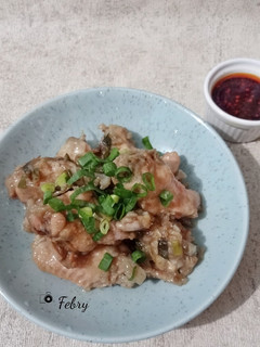 Foto resep Ayam kukus jahe chili oil