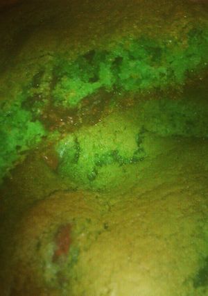 A picture of GREEN Mint Chocolate Chip Cookies.