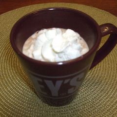 A picture of Delicious Hot Chocolate in the Microwave.