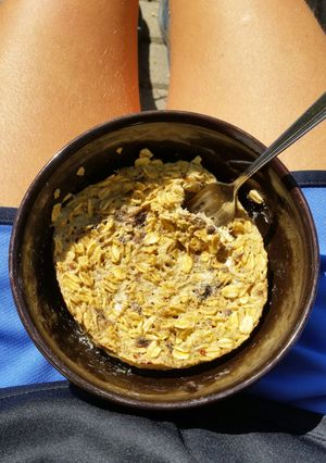 A picture of Single serve mug oatmeal bake.