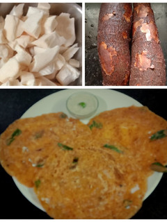 மரவள்ளி கிழங்கு கார தோசை..(Spicy Tapioca dosa recipe in tamil) செய்முறை முக்கிய புகைப்படம்
