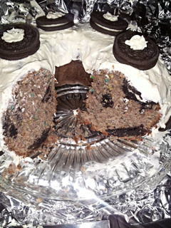 A picture of Oreo overload confetti cake.