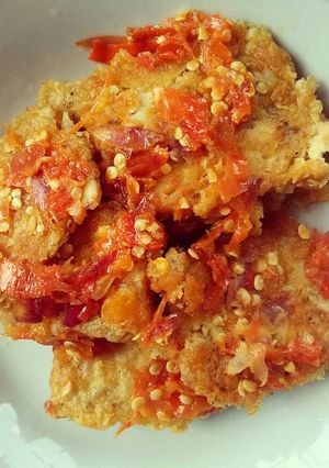 Foto resep Tempe geprek pedasss