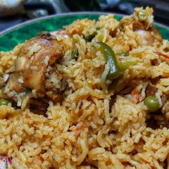Chicken peas Pulao A picture of Chicken peas Pulao.
