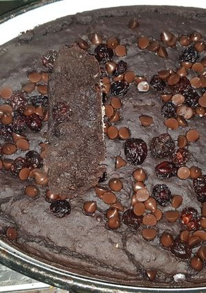Una foto de Brownie vegetariano opcional vegano
