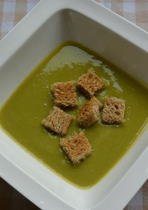Una foto de Crema de guisantes, Thermomix