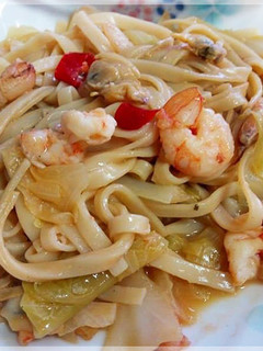 海鮮炒麵〞(海鮮不老炒法分享) 的食譜成品照片