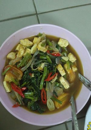 Foto resep Tumis kangkung tahu saos tiram