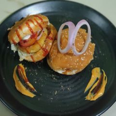 A picture of Aloo tikki burger.